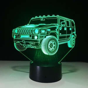 Hummer H2 3D LED Acrylic Lamp – Premium Car Night Light for Auto Enthusiasts