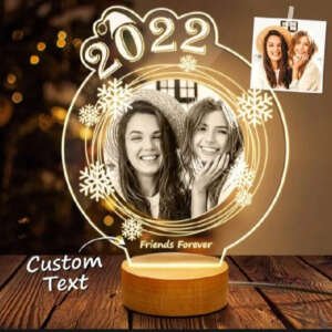 Custom Photo LED Acrylic Lamp – Personalized 3D Night Light with Custom Name & Photo